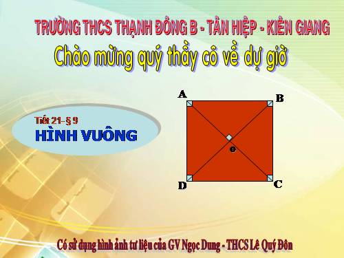 Chương I. §12. Hình vuông