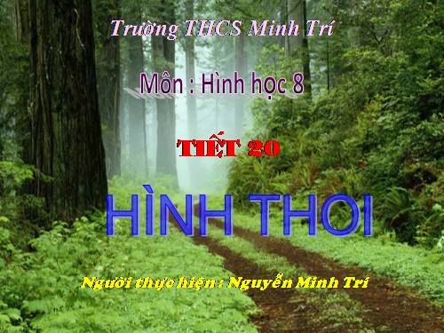 Chương I. §11. Hình thoi