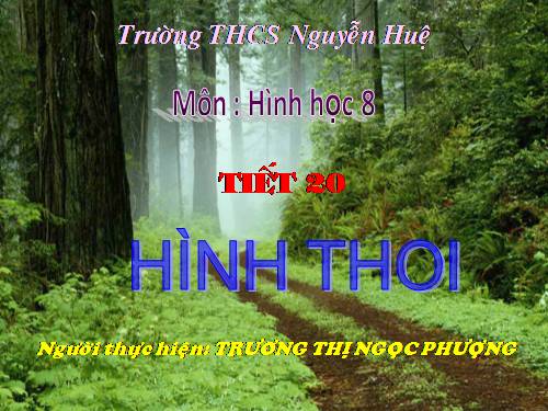 Chương I. §11. Hình thoi