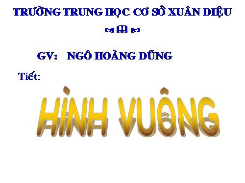 Chương I. §12. Hình vuông