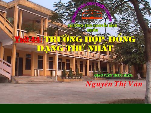 Chương III. §5. Trường hợp đồng dạng thứ nhất