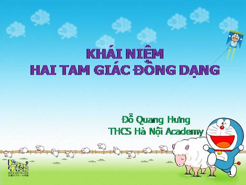 Chương III. §4. Khái niệm hai tam giác đồng dạng