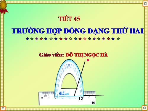 Chương III. §6. Trường hợp đồng dạng thứ hai