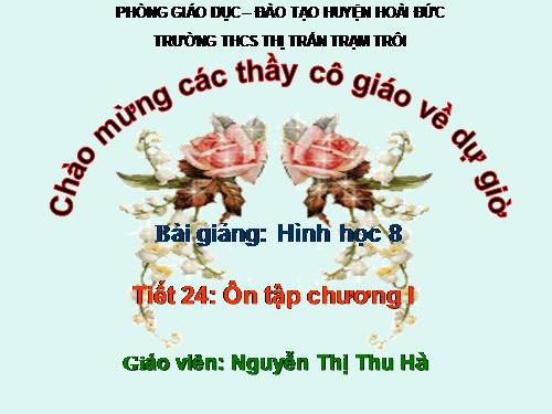 Ôn tập Chương I. Tứ giác