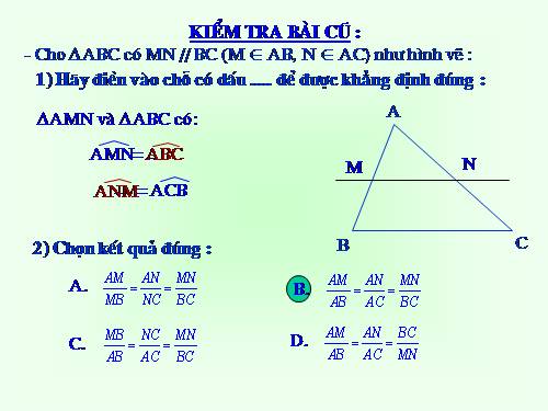 Chương III. §4. Khái niệm hai tam giác đồng dạng