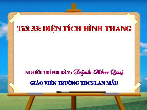 Chương II. §4. Diện tích hình thang