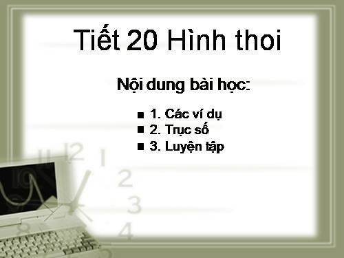 Chương I. §11. Hình thoi