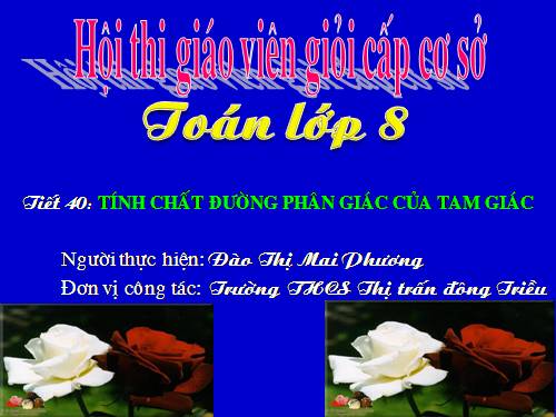 Chương III. §3. Tính chất đường phân giác của tam giác