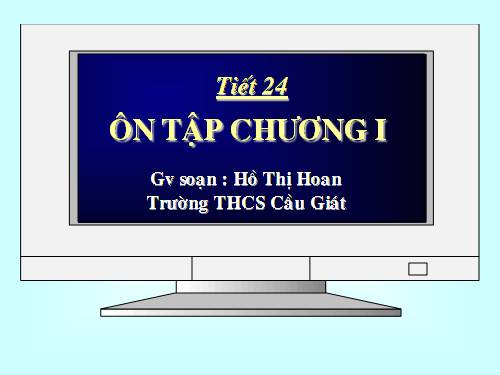 Ôn tập Chương I. Tứ giác