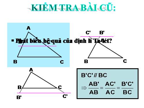 Chương III. §4. Khái niệm hai tam giác đồng dạng