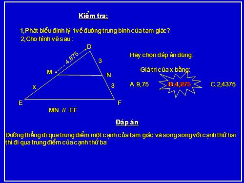 Chương III. §1. Định lí Ta-lét trong tam giác