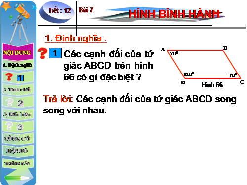 Chương I. §7. Hình bình hành