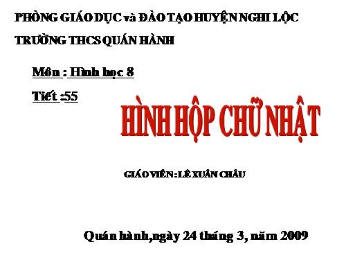 Chương IV. §1. Hình hộp chữ nhật