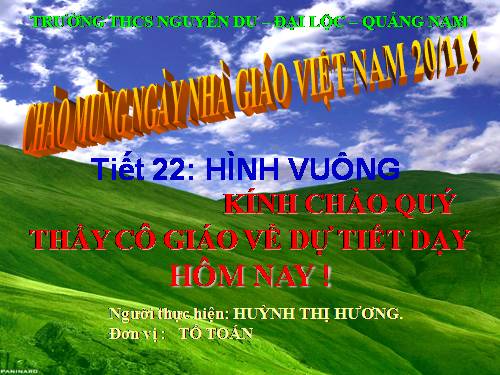 Chương I. §12. Hình vuông