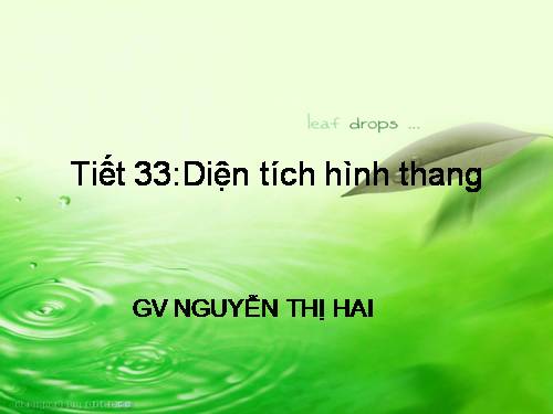 Chương II. §4. Diện tích hình thang