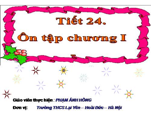 Ôn tập Chương I. Tứ giác