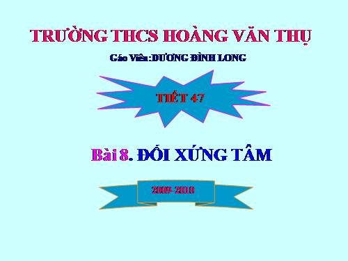 Chương I. §8. Đối xứng tâm