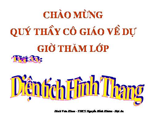 Chương II. §4. Diện tích hình thang