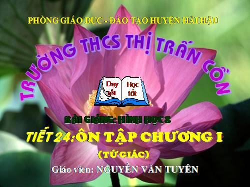 Ôn tập Chương I. Tứ giác