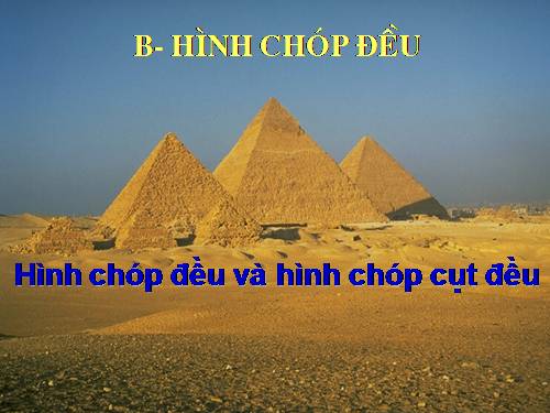 Chương IV. §9. Thể tích của hình chóp đều