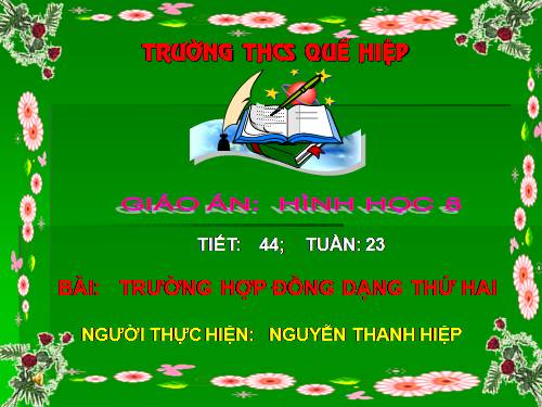 Chương III. §6. Trường hợp đồng dạng thứ hai