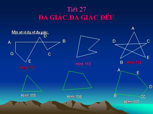 Chương II. §1. Đa giác. Đa giác đều