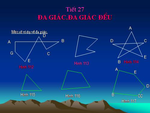 Chương II. §1. Đa giác. Đa giác đều