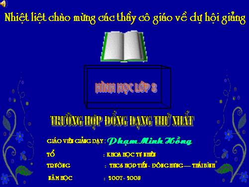 Chương III. §5. Trường hợp đồng dạng thứ nhất