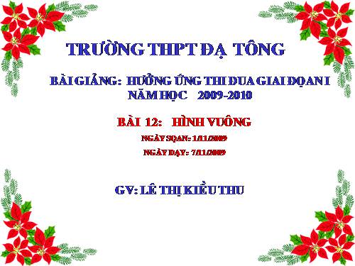 Chương I. §12. Hình vuông