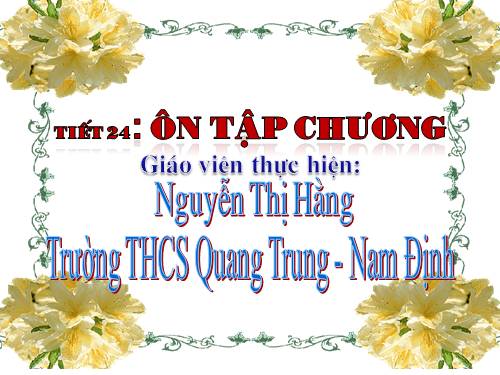 Ôn tập Chương I. Tứ giác