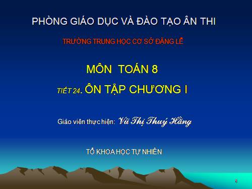 Ôn tập Chương I. Tứ giác