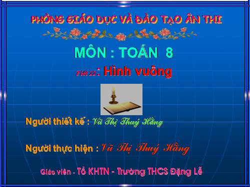 Chương I. §12. Hình vuông