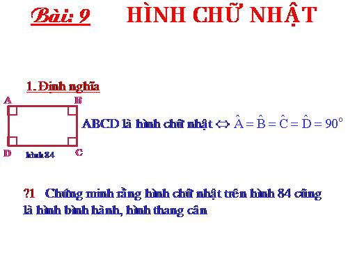 Chương I. §9. Hình chữ nhật