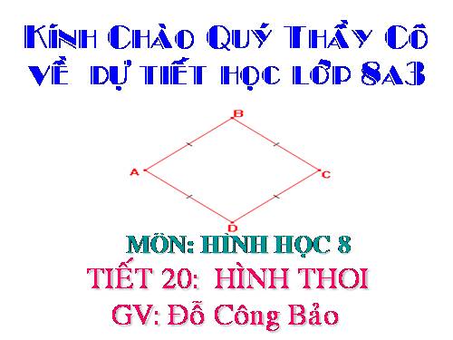 Chương I. §11. Hình thoi