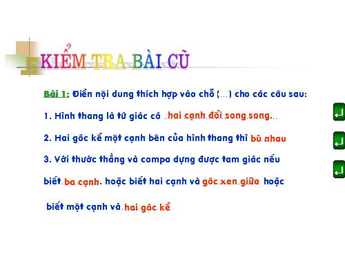 Chương I. §5. Dựng hình bằng thước và compa. Dựng hình thang