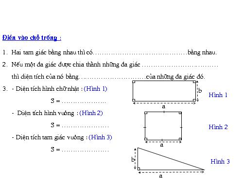 Các bài Luyện tập