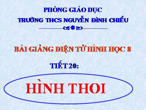 Chương I. §11. Hình thoi