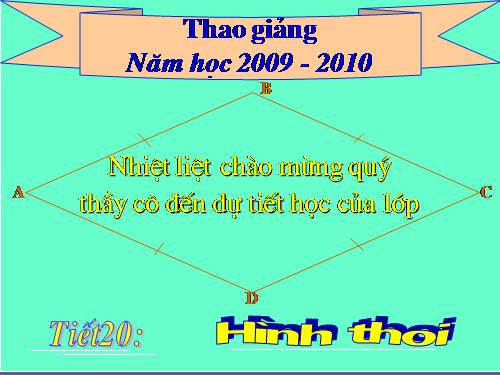 Chương I. §11. Hình thoi