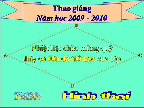 Chương I. §11. Hình thoi