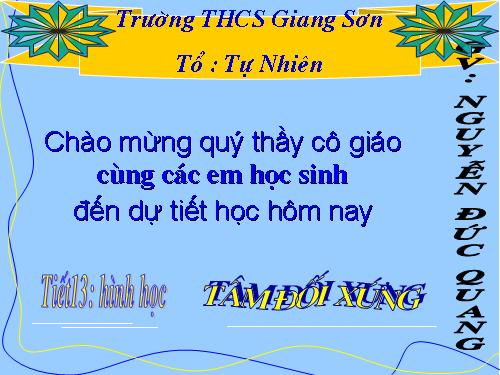 Chương I. §8. Đối xứng tâm