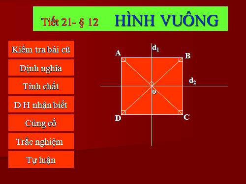 Chương I. §12. Hình vuông