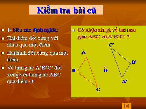 Chương I. §8. Đối xứng tâm