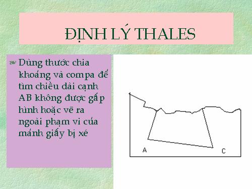 Chương III. §1. Định lí Ta-lét trong tam giác