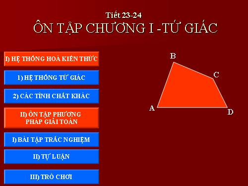 Ôn tập Chương I. Tứ giác