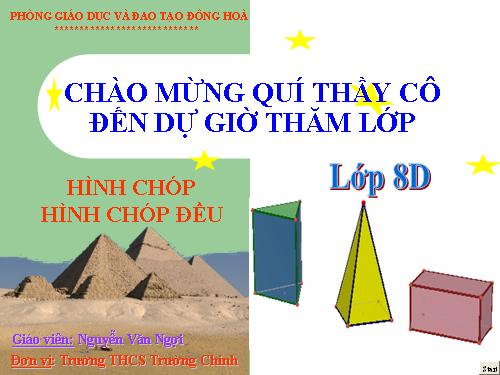 Chương IV. §7. Hình chóp đều và hình chóp cụt đều