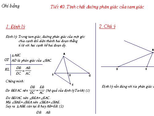 Chương III. §3. Tính chất đường phân giác của tam giác