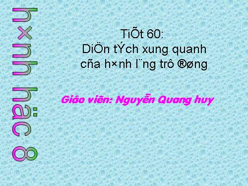 Chương IV. §5. Diện tích xung quanh của hình lăng trụ đứng