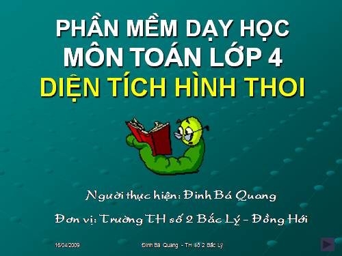 Chương II. §5. Diện tích hình thoi