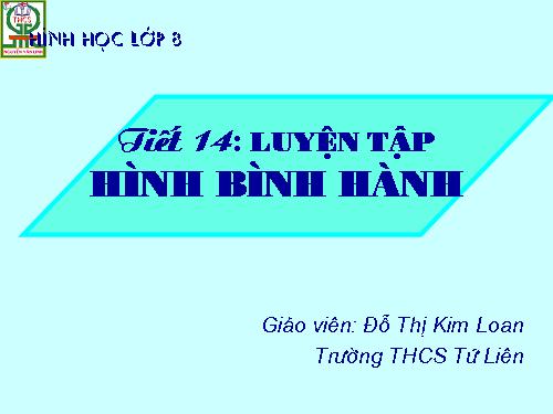 Chương I. §7. Hình bình hành