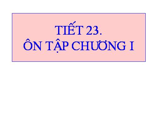 Ôn tập Chương I. Tứ giác